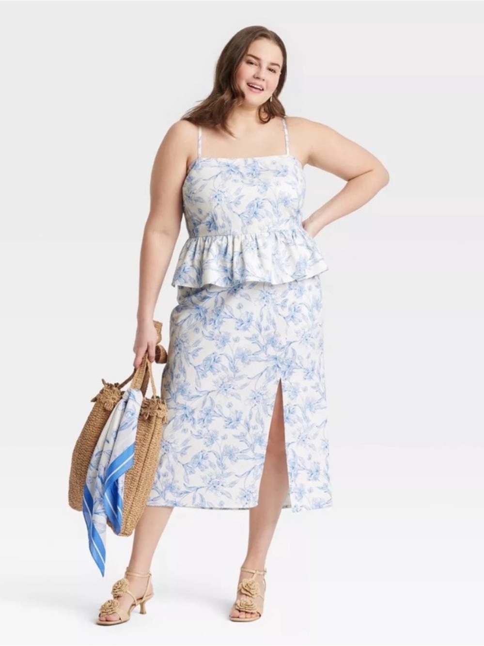 a new day Blue Floral Two-Piece Set